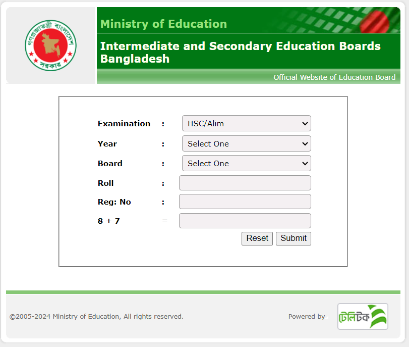 Education Board HSC and Equivalent Results 2024